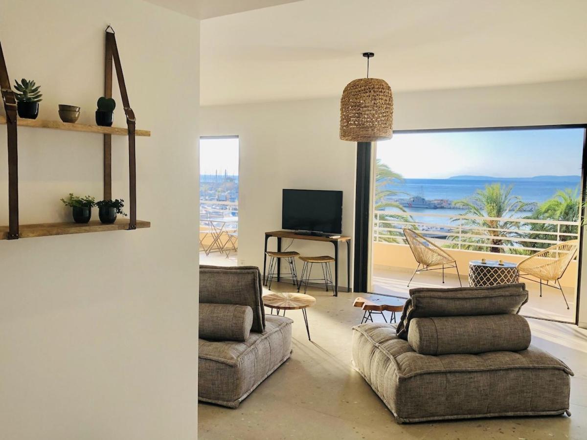 Appartement T3 Lumineux Traversant Totalement Neuf En Face De La Plage Front De Mer Vue Sur Les Iles Vue Mer Panoramique Assuree Residence De La Plage Centre Ville Du Lavandou 3Eme Etage Avec Ascenseur Appartement T3 Le Lavandou Exteriör bild