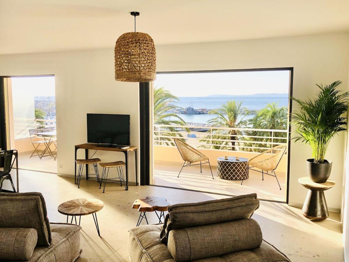 Appartement T3 Lumineux Traversant Totalement Neuf En Face De La Plage Front De Mer Vue Sur Les Iles Vue Mer Panoramique Assuree Residence De La Plage Centre Ville Du Lavandou 3Eme Etage Avec Ascenseur Appartement T3 Le Lavandou Exteriör bild