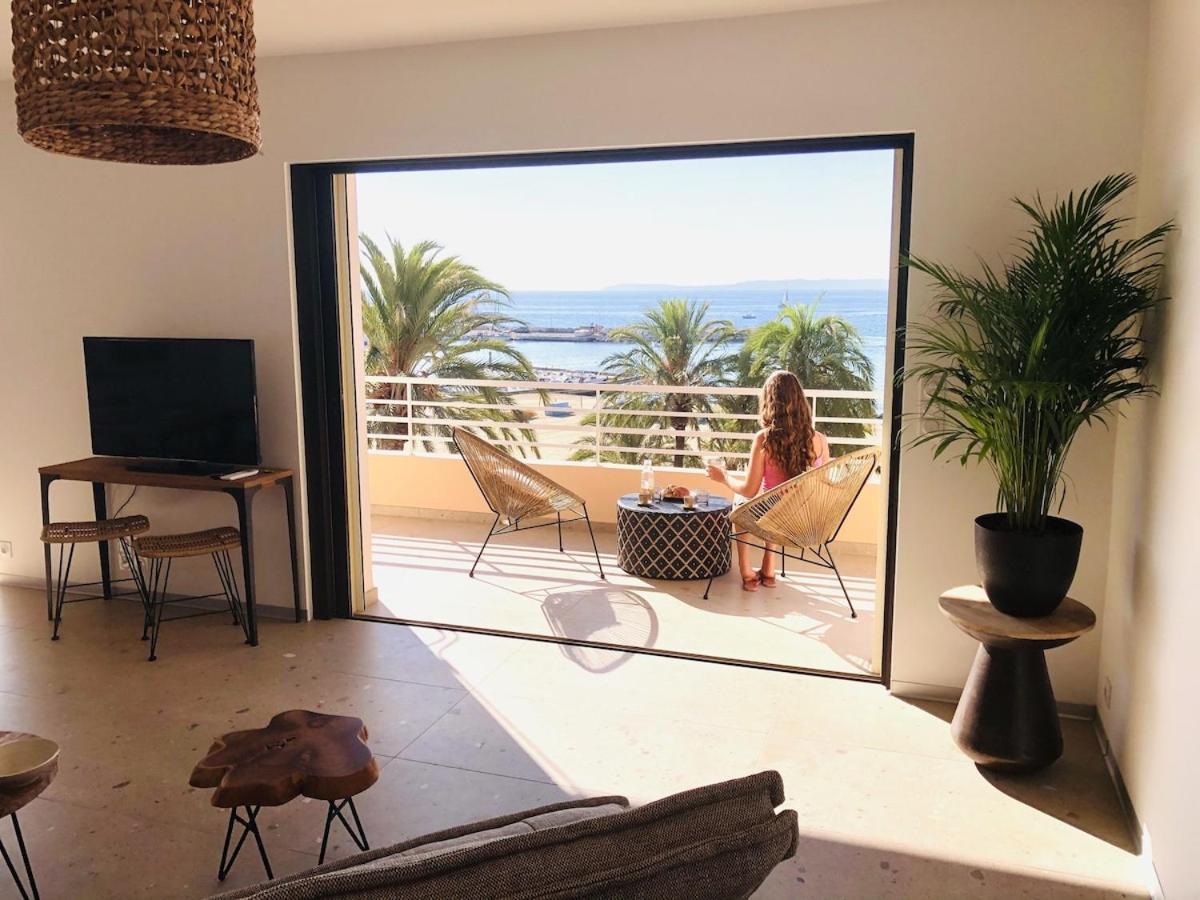 Appartement T3 Lumineux Traversant Totalement Neuf En Face De La Plage Front De Mer Vue Sur Les Iles Vue Mer Panoramique Assuree Residence De La Plage Centre Ville Du Lavandou 3Eme Etage Avec Ascenseur Appartement T3 Le Lavandou Exteriör bild